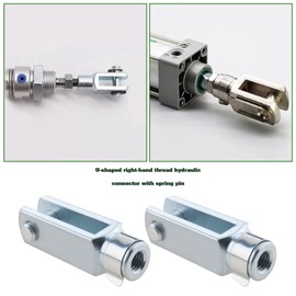 Be In Your Mind 4Pcs M10 Clevis Fork Long with Spring Pin Right Hand Thread Air Cylinder Rod Clevis End Female Thread Y Connector 72mm Length