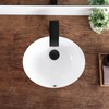 KDKSC Small Undermount Bathroom Sink 15.4"x13.2" Oval Undermount Sink White