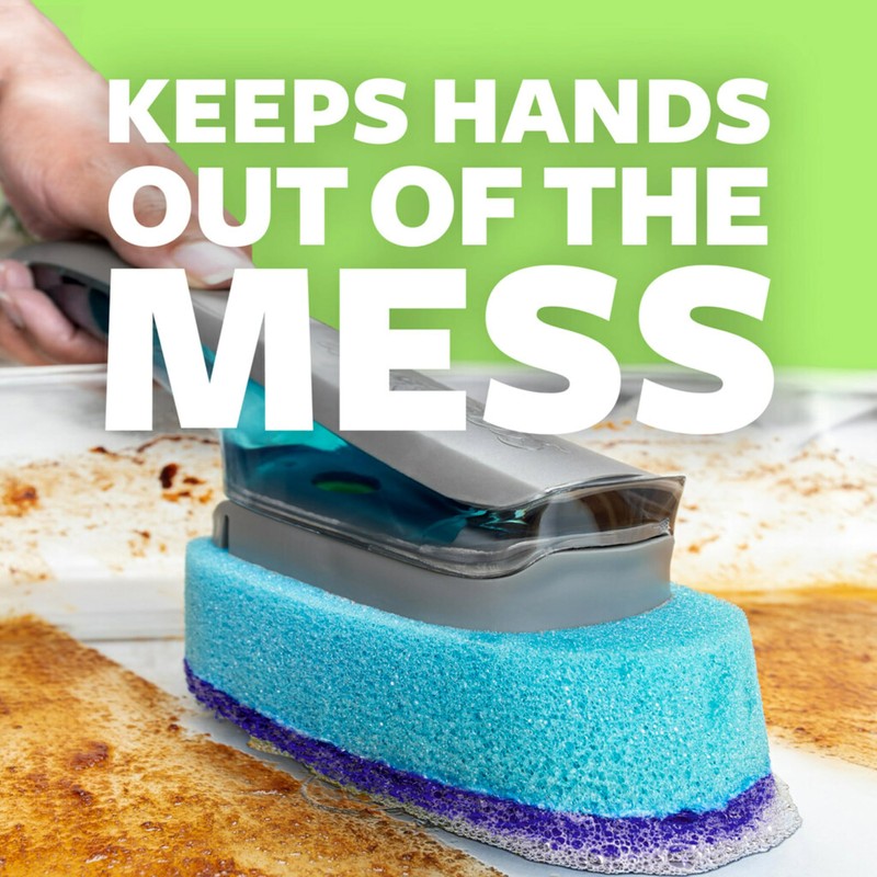 Scotch-Brite Scrub Dots Non-Scratch Dishwand Refills, Blue, 14 Replacement Heads