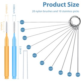 Lumkew Shower Head Cleaner Tool, 30pcs Shower Head Cleaning Brush Picks for Small Hole Nozzle, MutiSizes Showerhead Anti-Clogging Removal with Storage Boxes