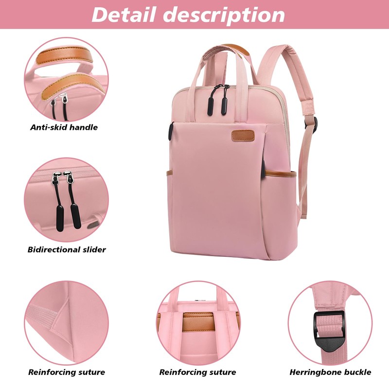 wocharm Laptop Backpack 15.6 Inch Travel Backpack Laptop Rucksack, Waterproof