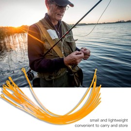 10 Pieces 30 lb/50 lb Fly Fishing Line Loops Plugs Braided Fly Loop Fishing Equipment Accessories (30 lb Yellow)