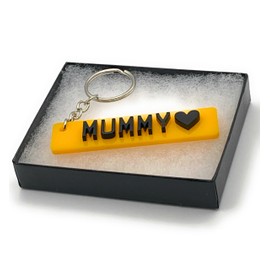 Sonnet Signs Car Number plate Keyring Car Registration Licence Plate Key Ring Name Keychain, Number Plate Father's Day, Mother's Day, Valentine's Day, Birthday Unique Idea with Box (MUMMY, Yellow)
