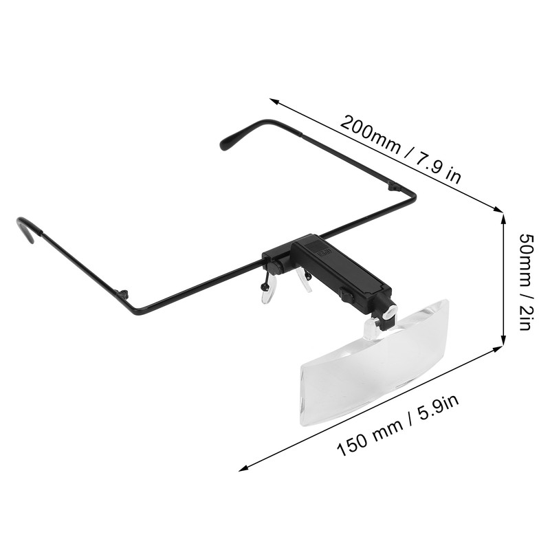Eyeglasses Magnifier LED Light Hands Free Magnifying Glass for Watch