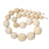 sourcing map 100pcs Round Wood Beads 12mm Diameter Unfinished Solid