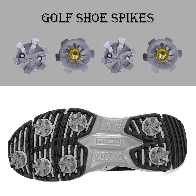 20 PCS Universal Golf Shoe Cleats with Metal Threading -