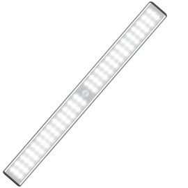 MOSTON Super Bright Rechargeable Closet Lights 78 LED Motion Sensor Night Lighting for Kitchen Cabinet,Under Counter.Built-in 2500mAh Battery Powered. Cordless Magnetic Lamp Stick on Anywhere