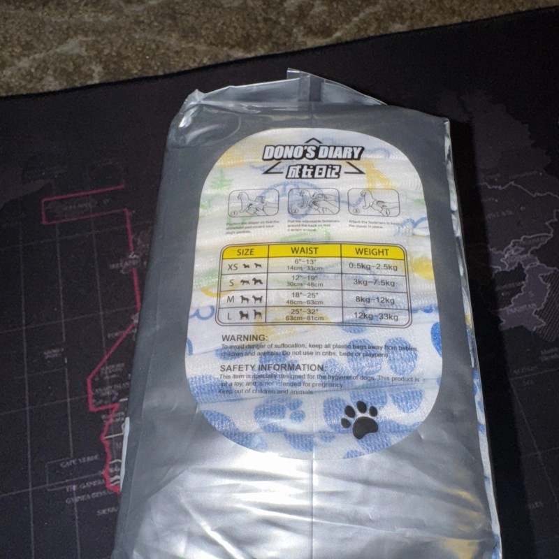 DONO’S DIARY Disposable Male Dog Diapers 10PCS Small DONO’S DIARY