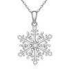 Snowflake Necklace for Women Sterling Silver Winter Snowflake Pendant Necklace