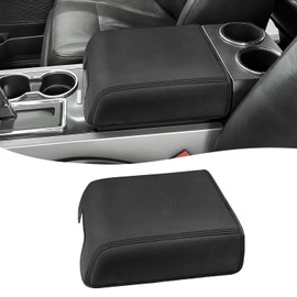 Center Console Cover for F150 XL XLT 2004-2014, Expedition 2007-2014, Lincoln Mark LT 2006-2008, PU Leather Middle Armrest Cusion Protector, Bucket Seat Only, Anti-Scratch