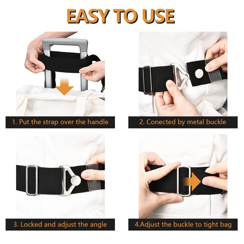 TOEECY Suitcase Strap, High Elasticity with Metal Buckle, Simple and