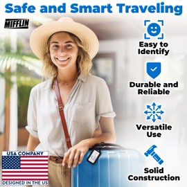 Mifflin-USA Luggage Tags (Business, 3 PK), Bag Tag for Baggage, Suitcase Tags Bulk