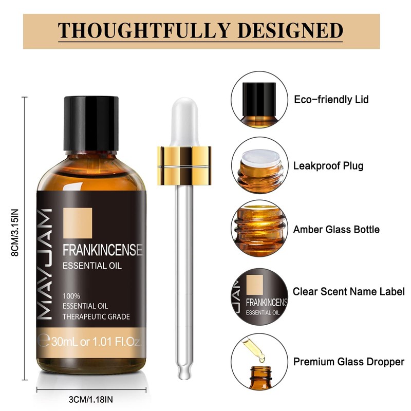 MAYJAM Essential Oil, Frankincense Aroma Oil, 1.0 fl oz (30