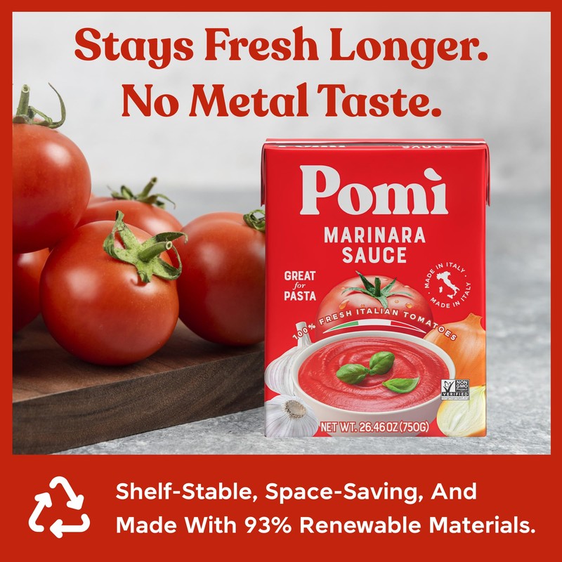 Pomì Marinara Sauce 26.46oz (Pack of 12) - Made in