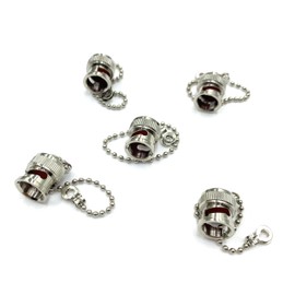 bayzconn BNC Connector Cap, BNC Male Dust Cap, BNC Dust Cap, BNC Dust Cap with Chain for BNC Straight Connectors, Pack of 5