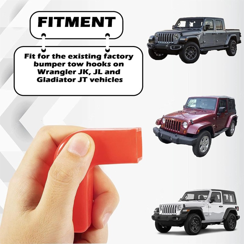 Factory Bumper Tow Hook Covers for Jeep Wrangler JK JL