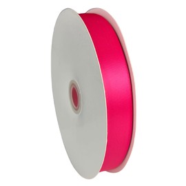 Listón satinado 2.2.cm de ancho 91 metros de largo poliester, listón para moños, liston para flores eternas (Rosa Mexicano)