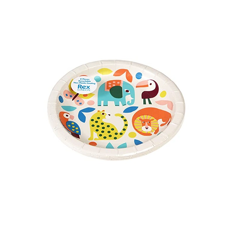 Rex London Wild Wonders Paper Plates (Pack of 8)