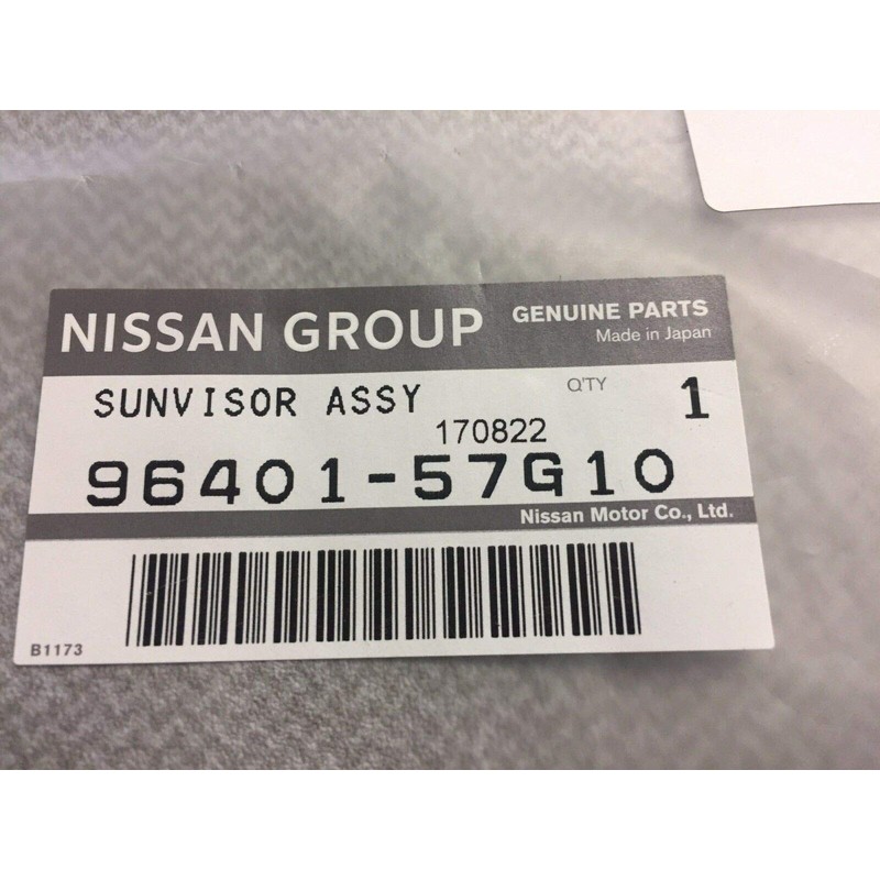 Nissan 96401-57G10 Sun-Visor Assembly-Left-Hand