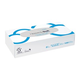 Sofidel 410945 Heavenly Soft Facial Tissue, 2-ply, 7.9 X 8.3, White, 100/flat Box, 30 Boxes/caton