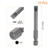 HARFINGTON 10pcs SL6 Magnetic SLotted Screwdriver Bits 6mm S2 Steel