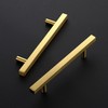 Ravinte 5 Pack Gold Cabinet Handles 4-1/2 Inch Brushed Brass