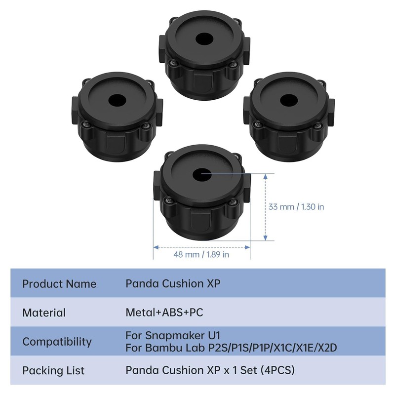 BIQU Panda Cushion XP 3D Printer Shock-Absorbing Feet for Snapmaker