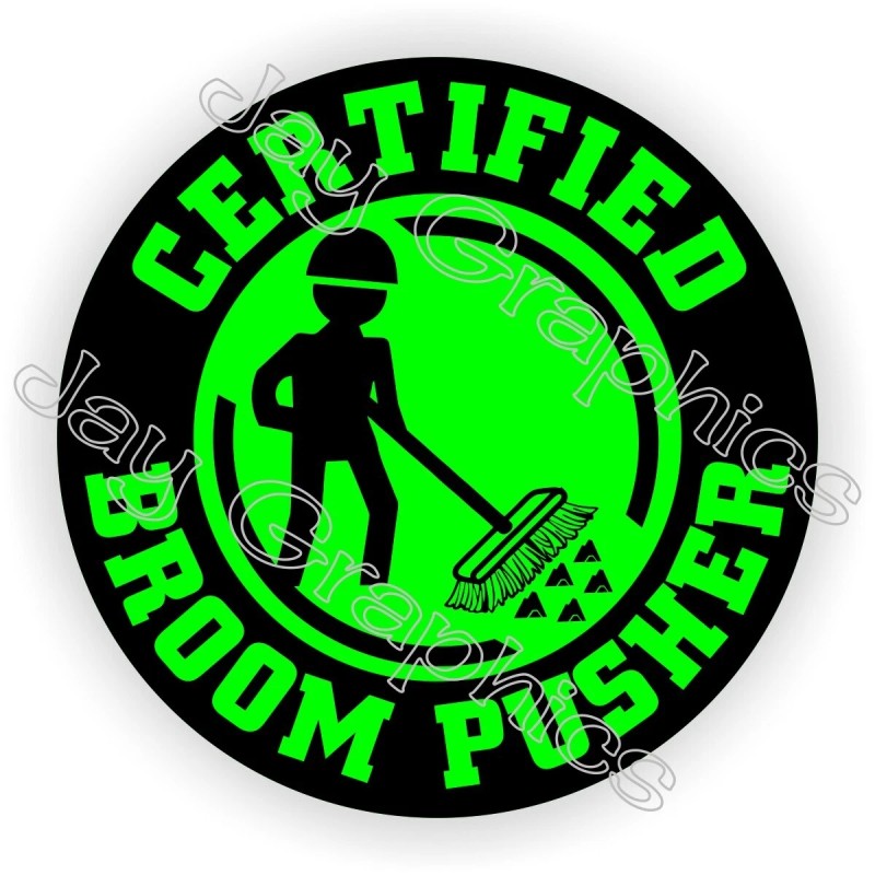 Unbranded/Generic 3pcs Funny Broom Pusher Hard Hat Stickers Decals Safety