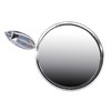 Prefer Warehouse Pair Chrome Round Bowtie Outside Rearview Mirrors Ribbed