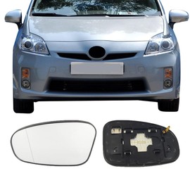 Driver Side Mirror Replacement Glass for Toyota Prius 2010-2015, Automotive Exterior Heated Left Side View Mirror Glass for 2010 2011 2012 2013 2014 2015 Toyota Prius