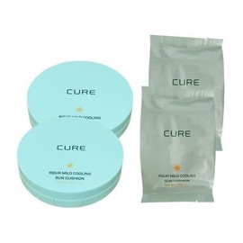 Kim Jeong-moon Aloe [Kim Jeong-moon Aloe] Cure Aqua Mild Cooling Sun Cushion 25g (SPF50) [2 original products, 2 refills] 1 set SF (10432691) 1 piece / [김정문알로에] 큐어 아쿠아 마일드 쿨링 선쿠션 25g(SPF50 ) [ 본품 2개 리필 2개 ] 1세트 SF (10432691) 1개
