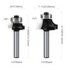 ROOCBIT 1/4 Inch Shank Roundover Edging Router Bit Set Woodworking