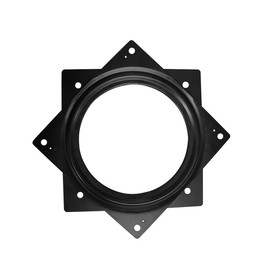1 Pcs 6 Inch Square Lazy Susan Swivel Plate - Turntable Hardware (Black)