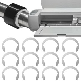 12-Pack Retaining Clip Rings Compatible with Cricut Maker Rubber Roller Replacement Parts - Keep Rubber Roller in Place, Retention Clamps Compatible with Cricut Machine