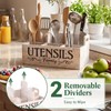 Thenshop Extra Large Kitchen Utensil Holder with 6 Compartments, Removable