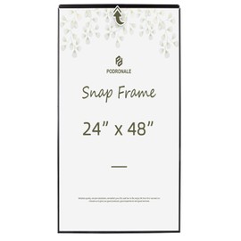 Podronale 24x48 Poster frame, Plexiglass, Black Snap Frames, Coating Aluminum Profile, Display Horizontally & Vertically(1PCS)