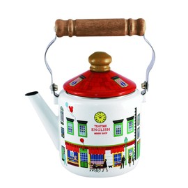 Fuji Enameled Kettle, Induction Compatible, 0.3 gal (1.2 L), Enameled Kettle, Merry Shop, MM-1.2K, S