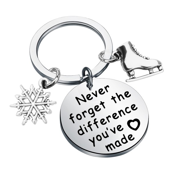 WSNANG Skating Keychain Figure Skater Gift Skating Coach Gift Never