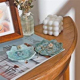 Titanape Small Mandala Trinket Dish 2 Set of Boho Jewellery Dish Tray Ceramic Decorative Trinket Tray Crystal Holder, Gifts for Women, Friend, Mum, Birthday Christmas Valentines Present