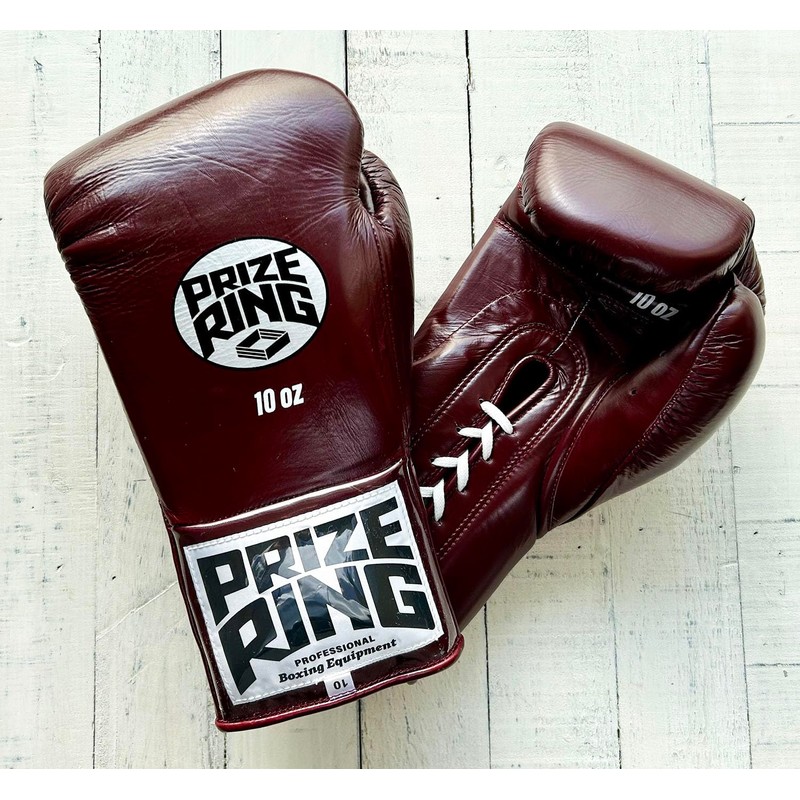 PRIZE RING "Classic" Boxing Gloves Lace-up 10oz Enge
