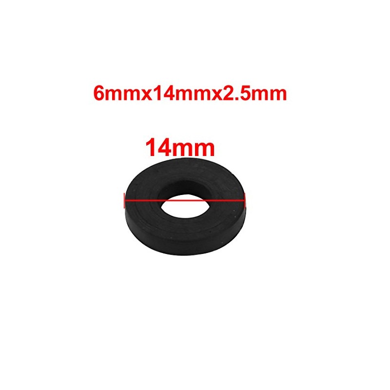 sourcing map Pack of 50 Rubber Round Flat Assortment Size