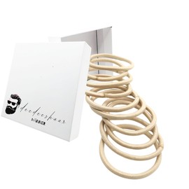 Premium Hair Bobbles in Cream Colour, Suitable for Blonde Hair, Includes Storage Box for Men, Perfect Gift Box for Any Occasion, Deedeeshaar® Men