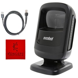 DS9208 ZEBRA Motorola Symbol Digital Handsfree 1D/2D Barcode Scanner with USB Cable and Microfiber Cleaning Cloth - High Performance Scanning, Compact Design, 1-Year Warranty, Standard Range (Renewed)