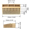 QWORK Leather Working Tool Holder, 98 Holes Wooden Leathercraft Tool