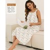 SWOMOG Women's Cotton Nightgowns Sleeveless Night Gown Embroidery House Dress