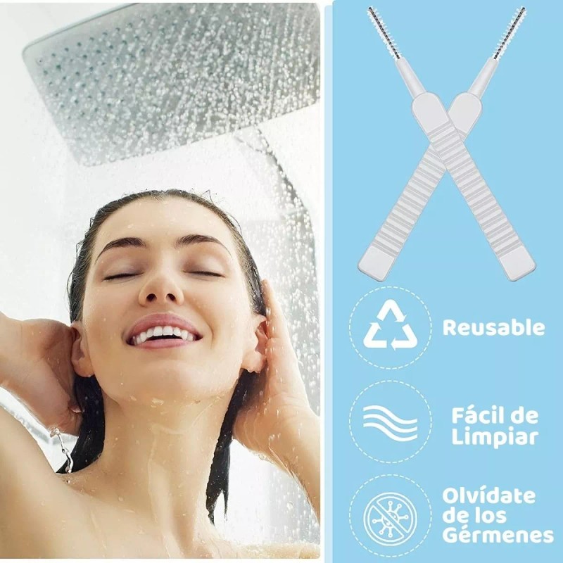Universo en Linea Set 10 Mini Cepillos Limpieza Regadera Ducha
