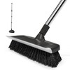 ITTAR Scrub Brush with Long Handle, 10" Wide Stiff Bristles