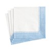 Caspari Linen Border Paper Cocktail Napkins in Light Blue -