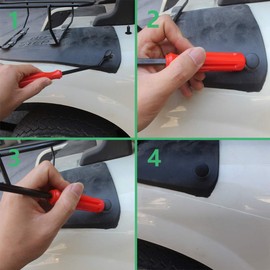 HKOO 50Pcs Golf Cart Tree Rivets Clips and One Plastic Fastener Remover Universal Fit Electric/Gas Yamaha Golf Cart X-Mas Club Car EZGO TXT RXV Tree Rivets Clips Replace# 1010434