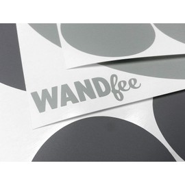 WANDfee® Wall Tattoo, Circles, Dots, 50 Stickers, Colour Choice For Children's Bedroom, Living Room, Hallway, Bathroom, Kitchen, Tile Stickers, grey